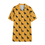 Rottweiler Dog Pattern Print Cotton Hawaiian Shirt