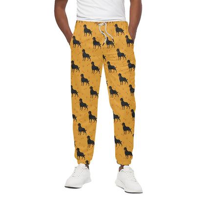Rottweiler Dog Pattern Print Cotton Pants