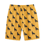Rottweiler Dog Pattern Print Cotton Shorts
