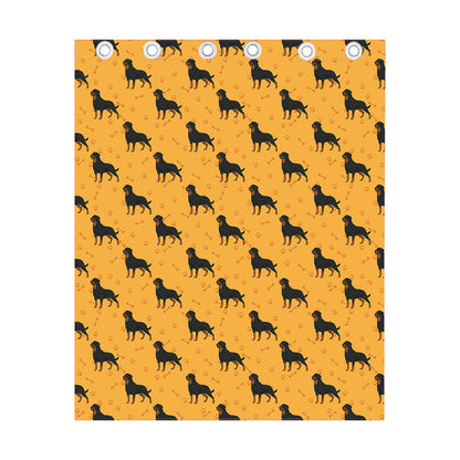 Rottweiler Dog Pattern Print Curtain