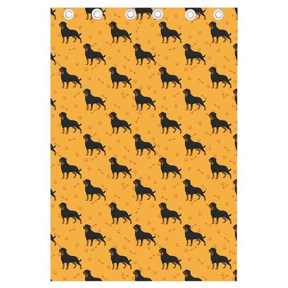 Rottweiler Dog Pattern Print Curtain