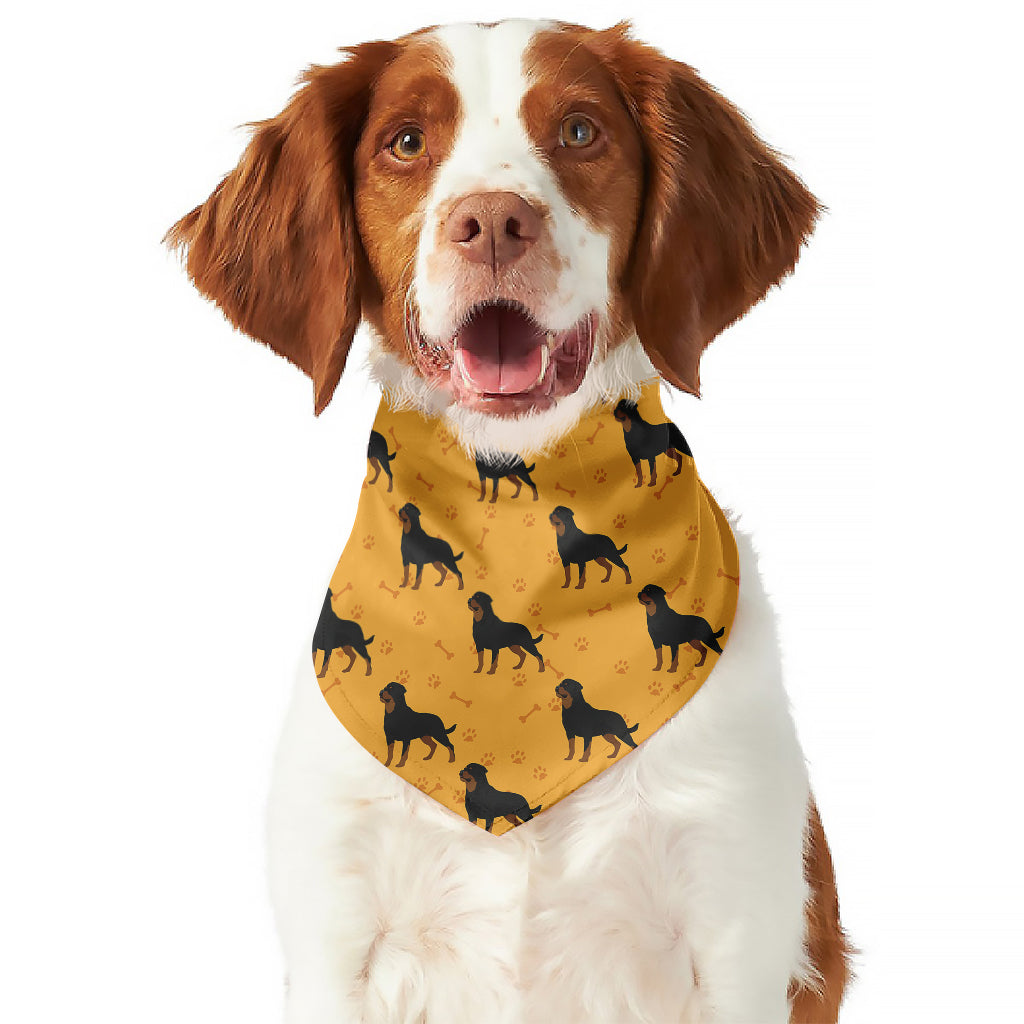 Rottweiler Dog Pattern Print Dog Bandana
