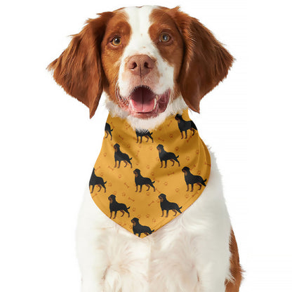 Rottweiler Dog Pattern Print Dog Bandana