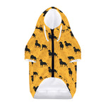 Rottweiler Dog Pattern Print Dog Zip Up Hoodie