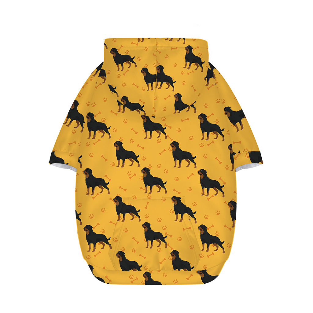 Rottweiler Dog Pattern Print Dog Zip Up Hoodie