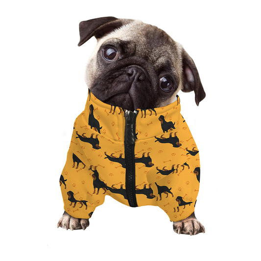 Rottweiler Dog Pattern Print Dog Zip Up Jacket