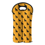 Rottweiler Dog Pattern Print Double Neoprene Wine Tote