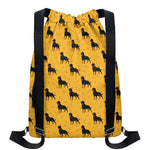 Rottweiler Dog Pattern Print Drawstring Backpack