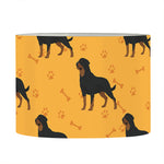 Rottweiler Dog Pattern Print Drum Lamp Shade