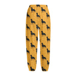 Rottweiler Dog Pattern Print Fleece Lined Knit Pants