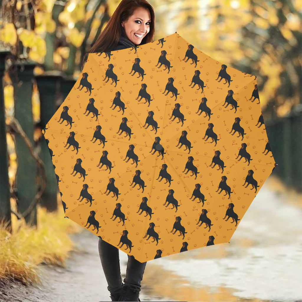 Rottweiler Dog Pattern Print Foldable Umbrella