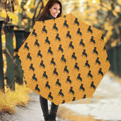 Rottweiler Dog Pattern Print Foldable Umbrella