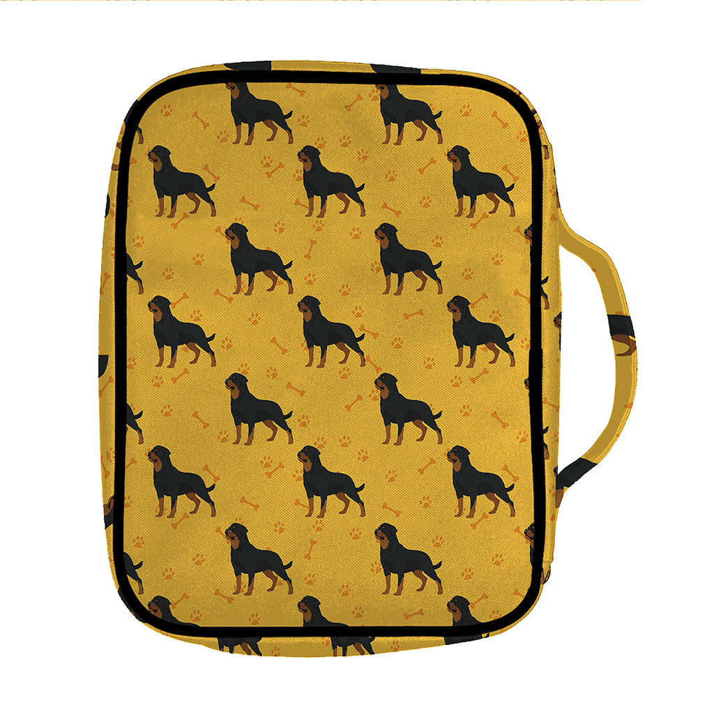 Rottweiler Dog Pattern Print Front Pocket Bible Bag