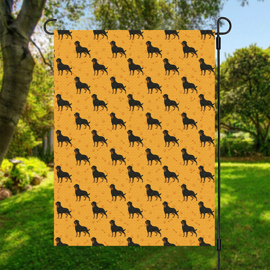 Rottweiler Dog Pattern Print Garden Flag