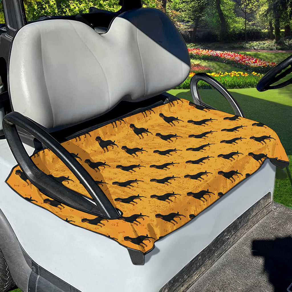 Rottweiler Dog Pattern Print Golf Cart Seat Cover