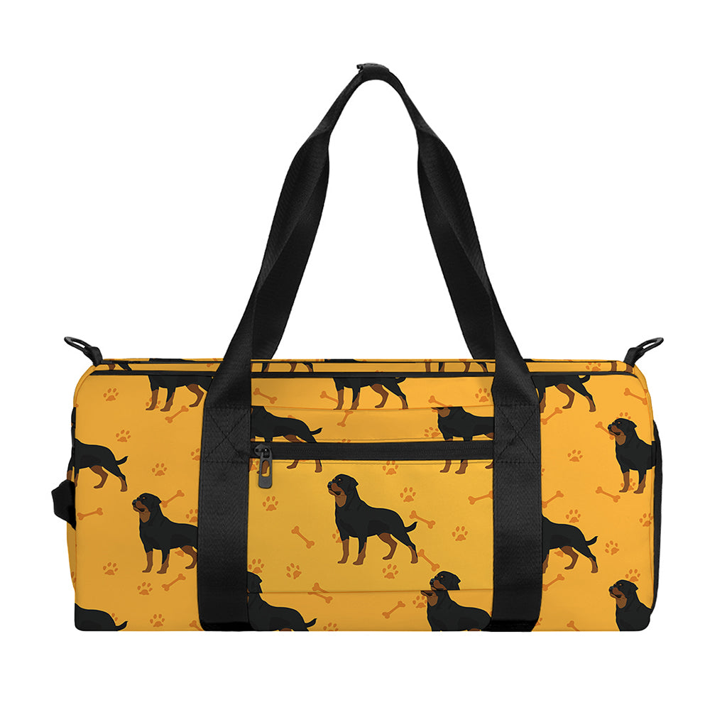 Rottweiler Dog Pattern Print Gym Bag