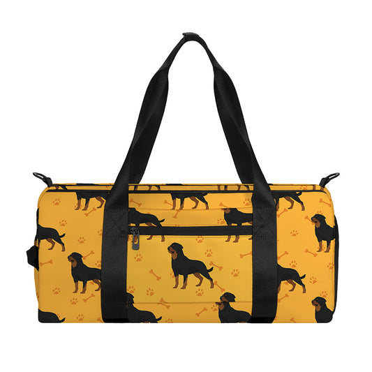 Rottweiler Dog Pattern Print Gym Bag