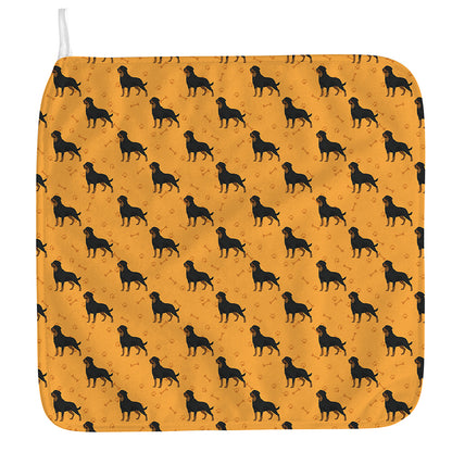 Rottweiler Dog Pattern Print Hand Towel