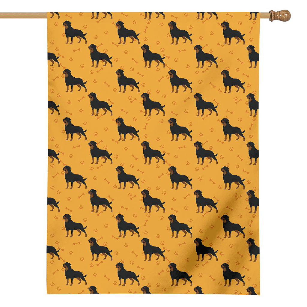Rottweiler Dog Pattern Print House Flag