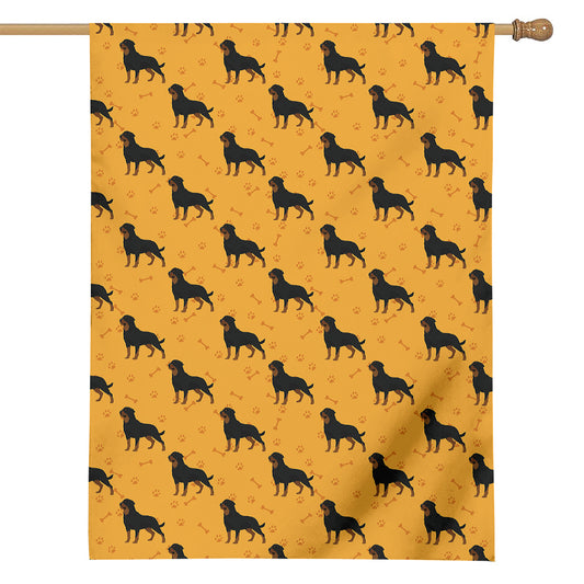 Rottweiler Dog Pattern Print House Flag