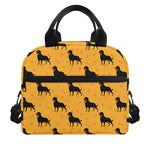 Rottweiler Dog Pattern Print Insulated Lunch Bag