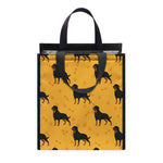 Rottweiler Dog Pattern Print Insulated Lunch Tote