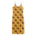 Rottweiler Dog Pattern Print Jersey Midi Cami Dress