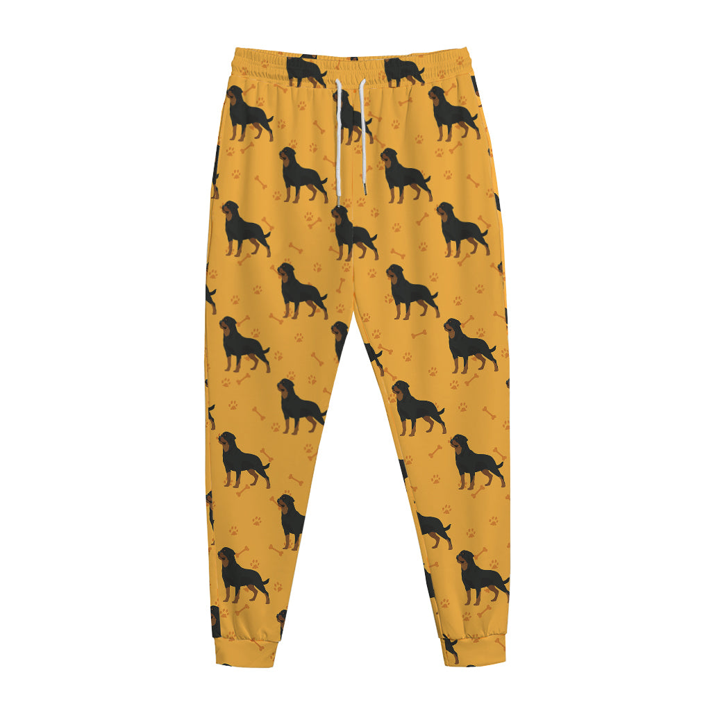 Rottweiler Dog Pattern Print Jogger Pants