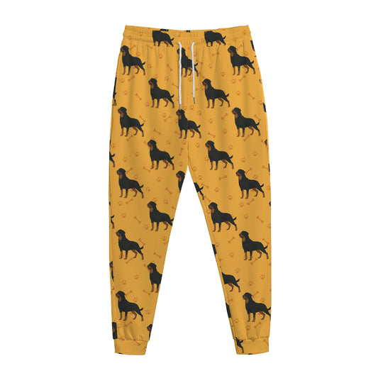 Rottweiler Dog Pattern Print Jogger Pants