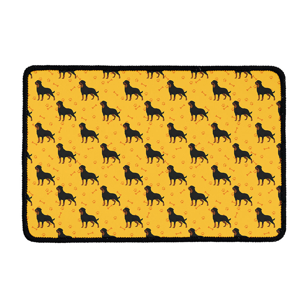 Rottweiler Dog Pattern Print Kitchen Mat