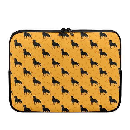 Rottweiler Dog Pattern Print Laptop Sleeve