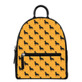 Rottweiler Dog Pattern Print Leather Backpack
