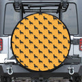 Rottweiler Dog Pattern Print Leather Spare Tire Cover