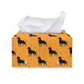 Rottweiler Dog Pattern Print Leather Tissue Box Cover
