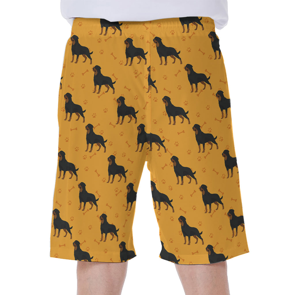 Rottweiler Dog Pattern Print Men's Beach Shorts