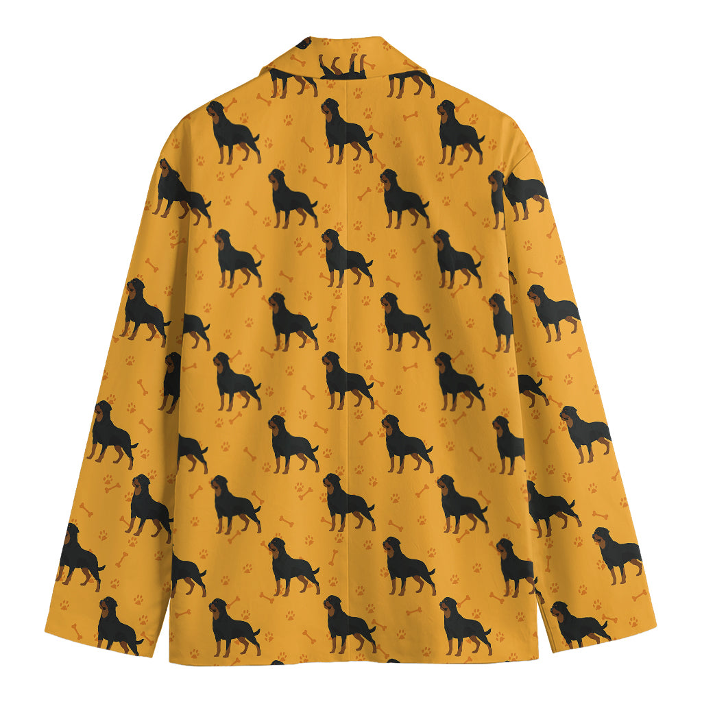 Rottweiler Dog Pattern Print Men's Cotton Blazer