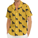 Rottweiler Dog Pattern Print Men's Deep V-Neck Shirt