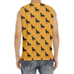 Rottweiler Dog Pattern Print Men's Fitness Tank Top