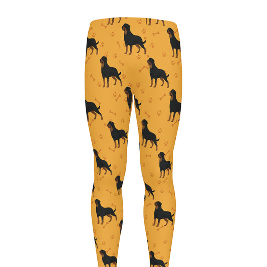 Rottweiler Dog Pattern Print Men's leggings