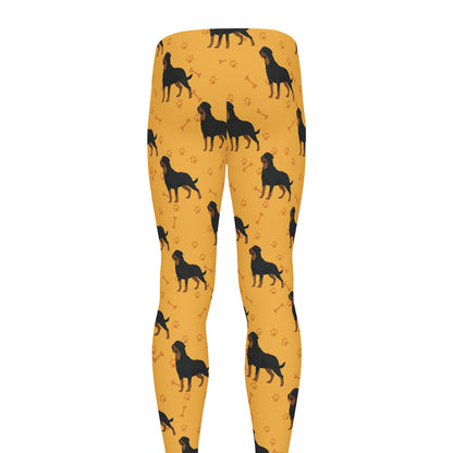 Rottweiler Dog Pattern Print Men's leggings