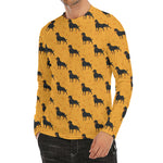 Rottweiler Dog Pattern Print Men's Long Sleeve Rash Guard