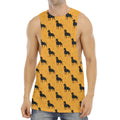 Rottweiler Dog Pattern Print Men's Muscle Tank Top