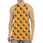 Rottweiler Dog Pattern Print Men's Muscle Tank Top