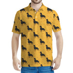 Rottweiler Dog Pattern Print Men's Polo Shirt