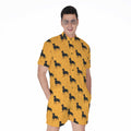 Rottweiler Dog Pattern Print Men's Romper