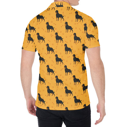 Rottweiler Dog Pattern Print Men's Shirt