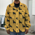Rottweiler Dog Pattern Print Men's Shirt Jacket