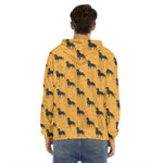 Rottweiler Dog Pattern Print Men's Velvet Pullover Hoodie