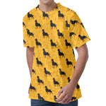 Rottweiler Dog Pattern Print Men's Velvet T-Shirt