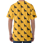 Rottweiler Dog Pattern Print Men's Velvet T-Shirt